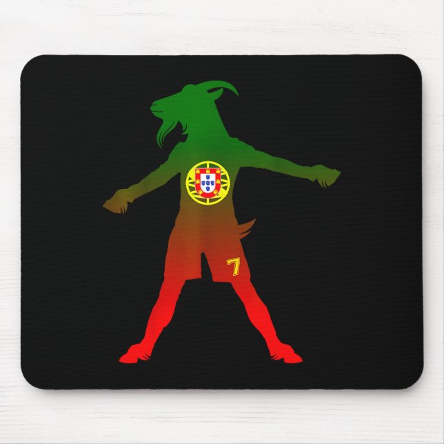 Tapis De Souris Siuuu Real Goat Rtugal Flag Soccer Men Women Kids  (Devant)