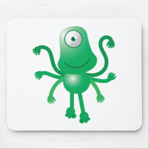 Tapis De Souris six aliens armés avec seulement un oeil