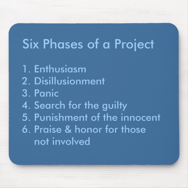 Tapis De Souris Six phases d'un projet (Devant)