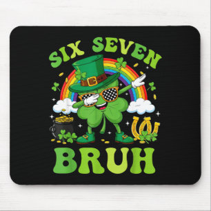 Tapis De Souris Six sept 67 mème bruh cool jour de la Saint-Patric