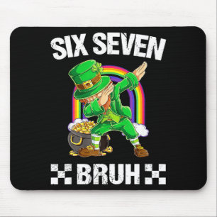 Tapis De Souris Six Seven Bruh Dabbing Leprechaun Saint-Patrick