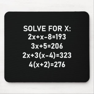 Tapis De Souris Six Seven Mème Math Algèbre Blague Résoudre Pour X