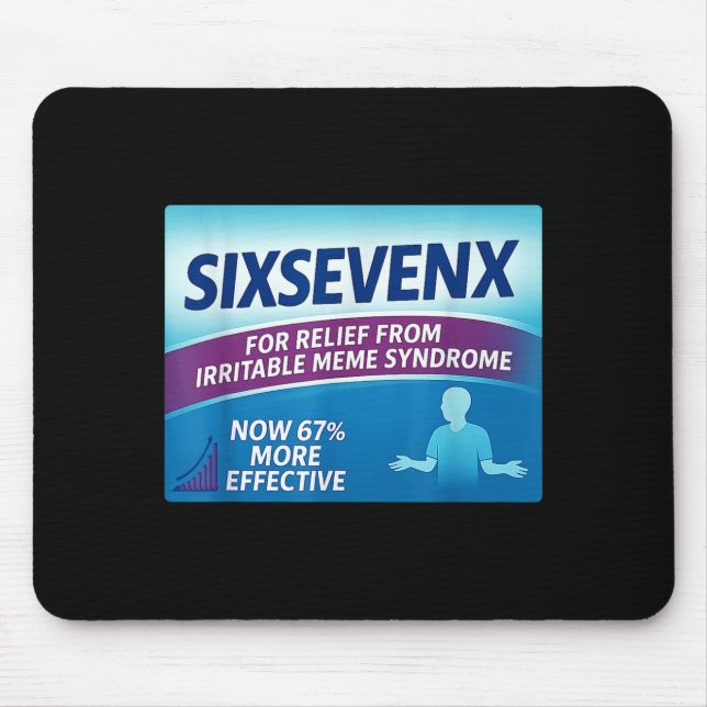 Tapis De Souris Sixsevenx Relief From Meme Numbers Parody Teacher  (Devant)