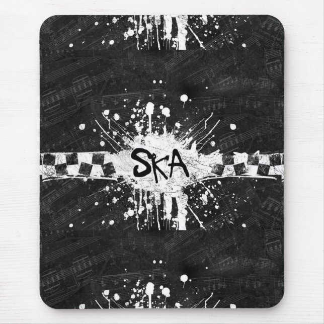 Tapis De Souris Ska musique à damiers vieux punk rock de l'école (Devant)