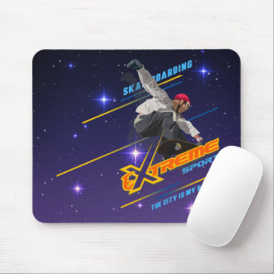 Tapis De Souris Skateur de skateboard de sport extrême rétro Tap