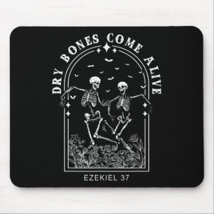 Tapis De Souris Skeleton Bible Verse Os Sèches Venez Vivant Christ