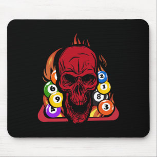 Tapis De Souris Skeleton Billard Joueur Snooker Pool Billard Rac