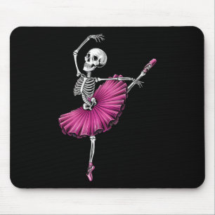 Tapis De Souris Skeleton Dancing Ballet Amateurs Éffrayant Hallowe