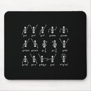 Tapis De Souris Skeleton Danse Chiffres Équation Math Enseignant H