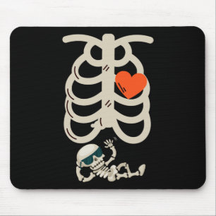 Tapis De Souris Skeleton Faire-part de grossesse Halloween par ray