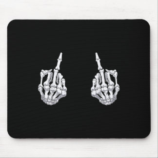 Tapis De Souris Skeleton Halloween Bones Halloween Doigt Moyen