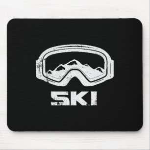 Tapis De Souris Ski Ski Snow Mountain Skier d'hiver Tee Parfait