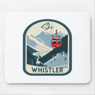 Tapis De Souris Ski Whistler Rétro Style Vintage Ski Whistler