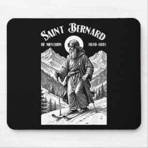 Tapis De Souris Skieur de ski Saint patron Bernard Hiver vintage S