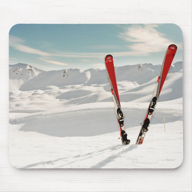 Tapis De Souris Skis rouges (Devant)