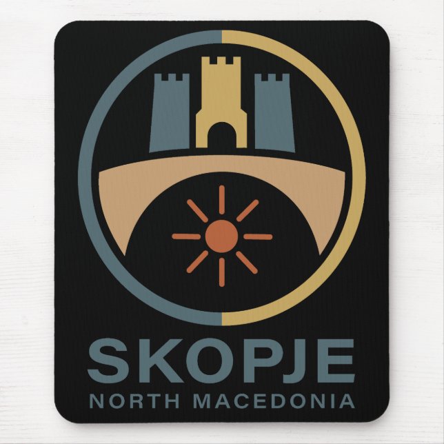 Tapis De Souris Skopje North Macedonia Europe (Devant)