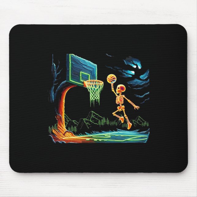 Tapis De Souris Slam Dunk Hoop Basketball Halloween Hommes Fans (Devant)