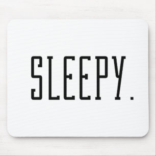 Tapis De Souris Sleepy. Typographie