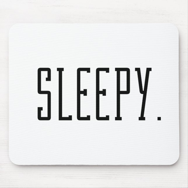 Tapis De Souris Sleepy. Typographie (Devant)