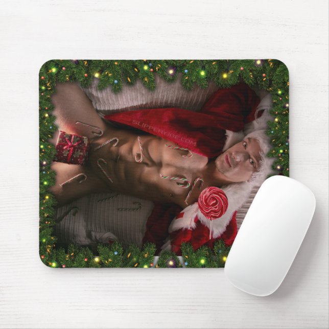 Tapis De Souris SlipperyJoe sucres de canne mâle poitrine lollipop (Avec souris)
