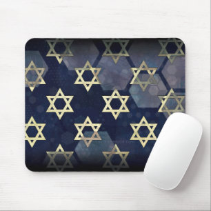 Tapis De Souris SlipperyJoe's Happy Hanoukka multiple Star de Davi