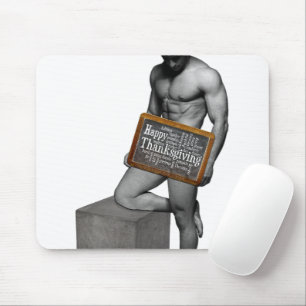 Tapis De Souris SlipperyJoe's Thanksgiving man hot six pack abs un