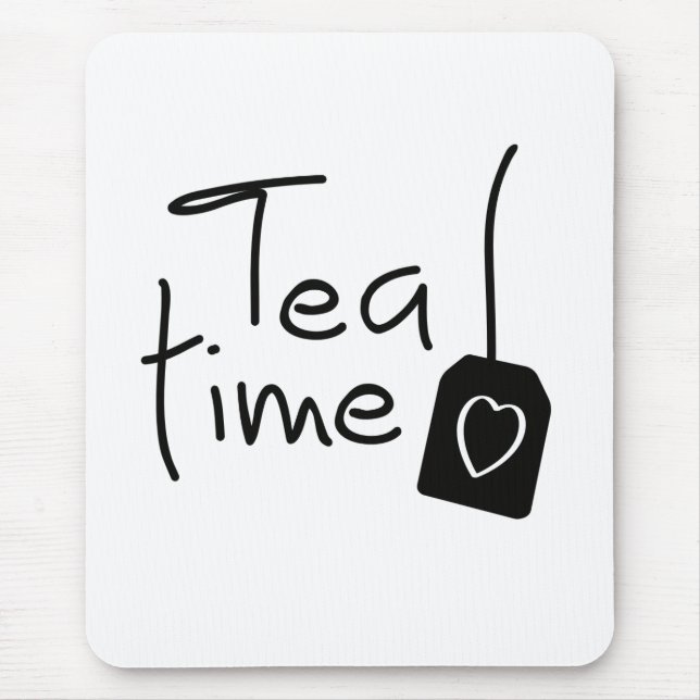 Tapis De Souris Slogan tea time - theetijd. kopje thee drinken. (Devant)