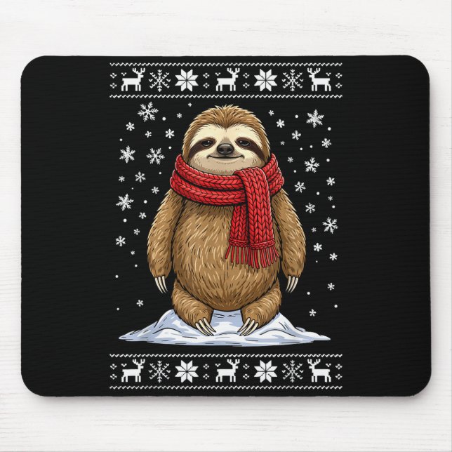 Tapis De Souris Sloth Ugly Christmas  (Devant)