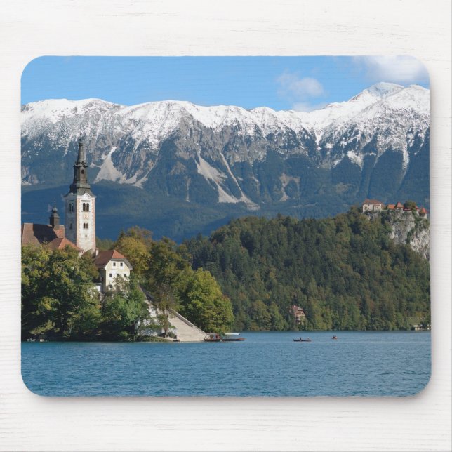 Tapis De Souris Slovénie, Bled, lac de Bled, île de Bled, Bled 2 (Devant)