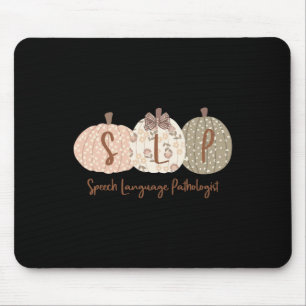 Tapis De Souris Slp Citrouille Discours Langue Pathologiste Automn