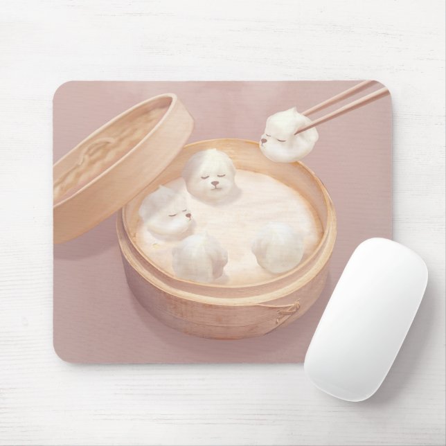Tapis De Souris Smile Dog - Xiao Long Bao Délice (Avec souris)