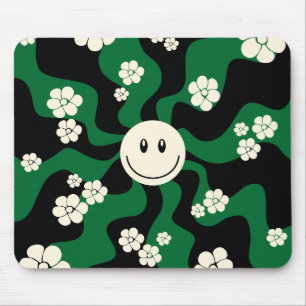 Tapis De Souris Smile - Vert, Crème et Noir