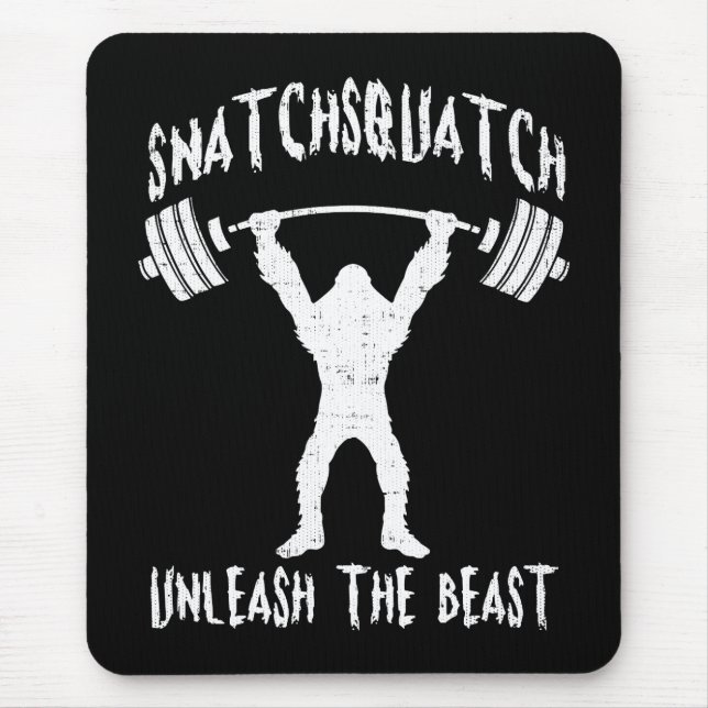 Tapis De Souris Snatchsquatter, Gros Pied De Dessin, Bête, Gymnase (Devant)