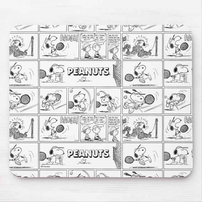 Tapis De Souris Snoopy Joue Au Tennis (Devant)