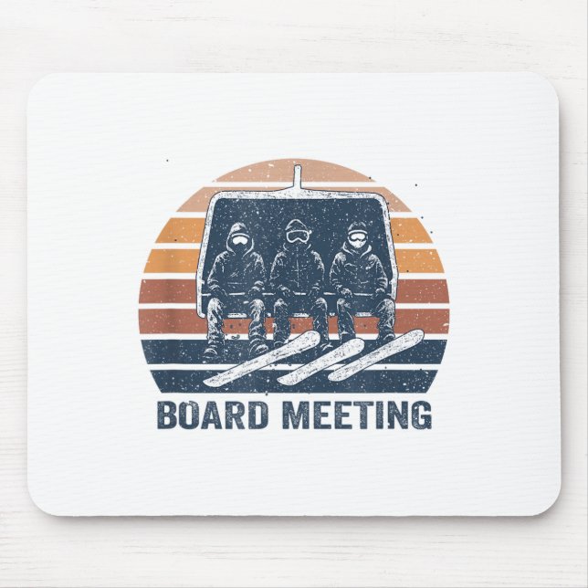 Tapis De Souris Snowboard Meeting Snowboarding Vacation Skiing  (Devant)