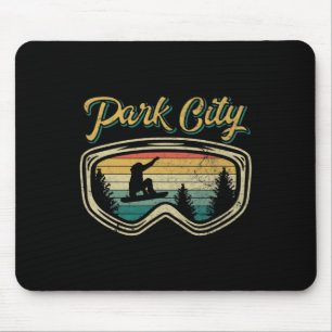 Tapis De Souris Snowboard Park City Utah Lunettes démontées Big Ai