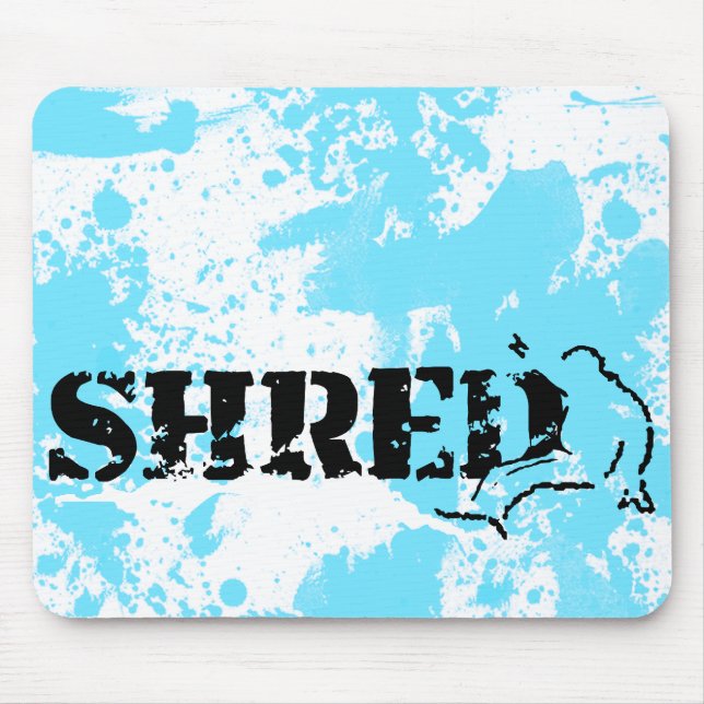 Tapis De Souris snowboard. shred. (Devant)