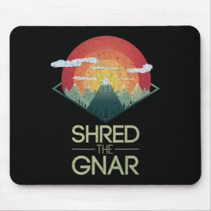 Tapis De Souris Snowboard Shred The Gnar Ski Winter Mountain Cadea