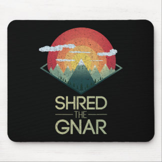 Tapis De Souris Snowboard Shred The Gnar Ski Winter Mountain Cadea