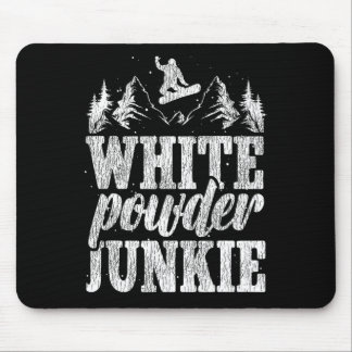Tapis De Souris Snowboard Snowboard Poudre blanche Junkie
