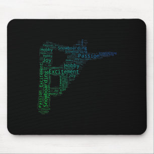 Tapis De Souris Snowboard Winter Sport Hommes Snowboard