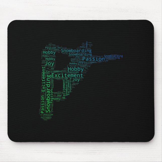 Tapis De Souris Snowboard Winter Sport Hommes Snowboard (Devant)