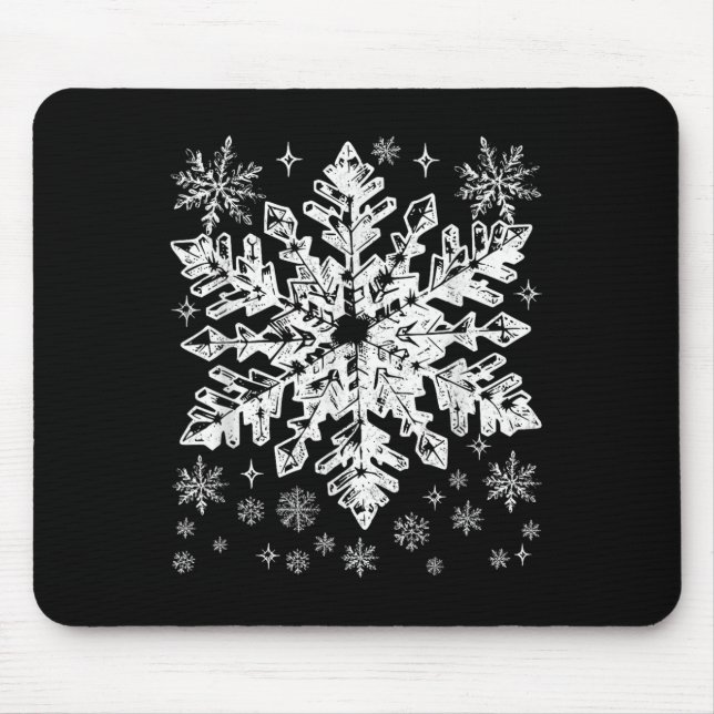 Tapis De Souris Snowflake Costume Winter Christmas Matching Mens W (Devant)
