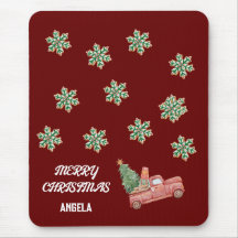Snowflake Noël Souris Pad