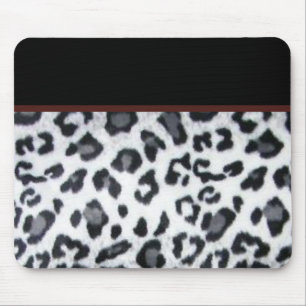 Tapis De Souris snowleopard avec l'équilibre noir