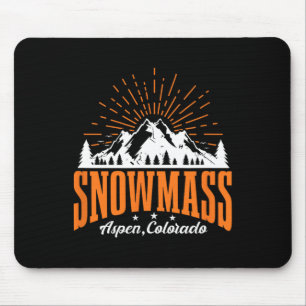 Tapis De Souris Snowm Aspen Colorado Ski Mountain Ski Snowboard