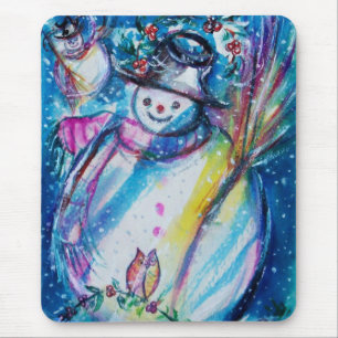 TAPIS DE SOURIS SNOWMAN AVEC OWL