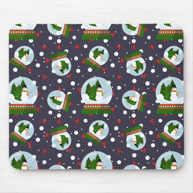 Tapis De Souris Snowman Snow Globes (Devant)