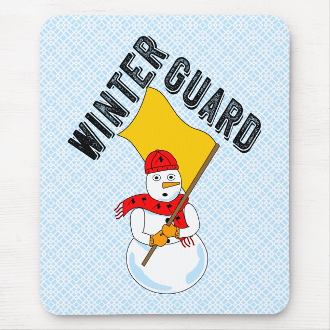Tapis De Souris Snowman Winter Guard Souris Panier (Devant)