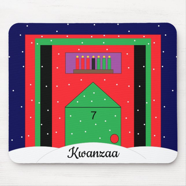 Tapis De Souris Snowy Kwanzaa (Devant)